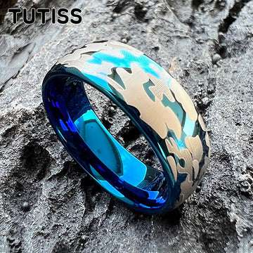 New Arrival Amazing Design 6MM 8MM Cool Pattern Engraved Comfort Fit Tungsten Wedding Rings For Men Women - The Jewellery Supermarket